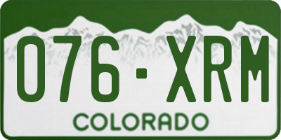 CO license plate 076XRM