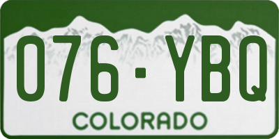 CO license plate 076YBQ