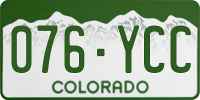 CO license plate 076YCC