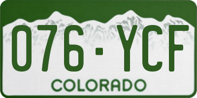 CO license plate 076YCF