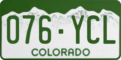 CO license plate 076YCL