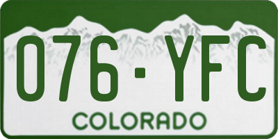 CO license plate 076YFC