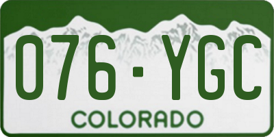 CO license plate 076YGC