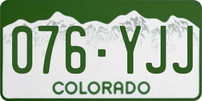 CO license plate 076YJJ