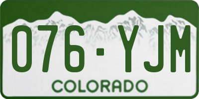 CO license plate 076YJM