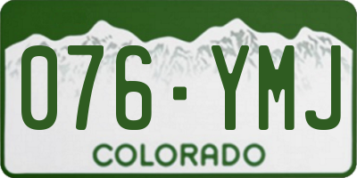 CO license plate 076YMJ