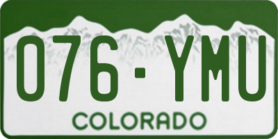 CO license plate 076YMU