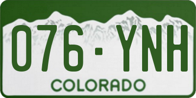 CO license plate 076YNH