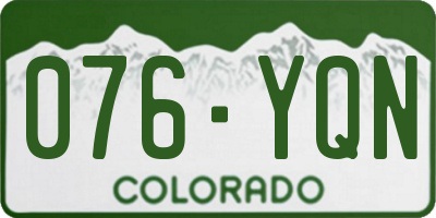 CO license plate 076YQN