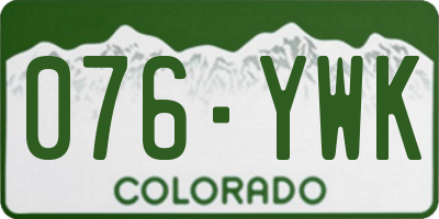 CO license plate 076YWK