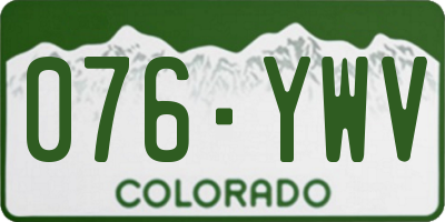 CO license plate 076YWV