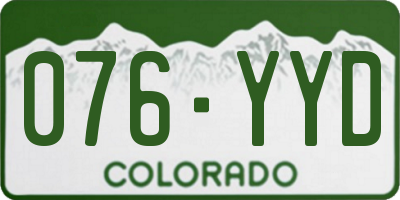 CO license plate 076YYD