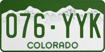 CO license plate 076YYK