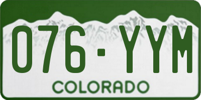 CO license plate 076YYM