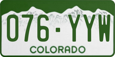 CO license plate 076YYW