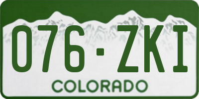 CO license plate 076ZKI