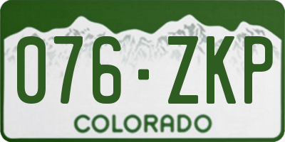CO license plate 076ZKP
