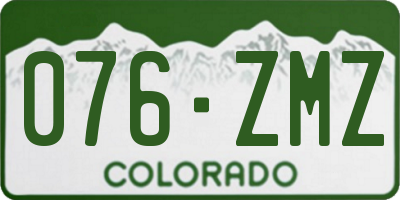 CO license plate 076ZMZ