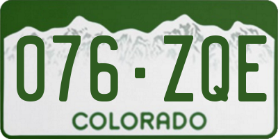 CO license plate 076ZQE