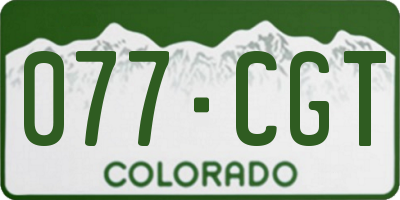 CO license plate 077CGT