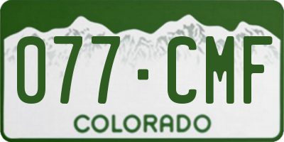 CO license plate 077CMF