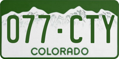 CO license plate 077CTY