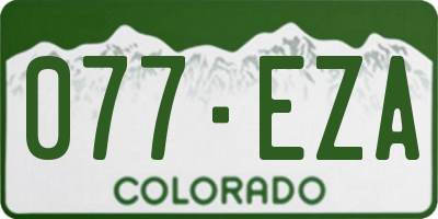 CO license plate 077EZA