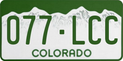 CO license plate 077LCC