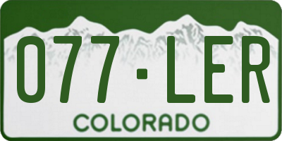 CO license plate 077LER