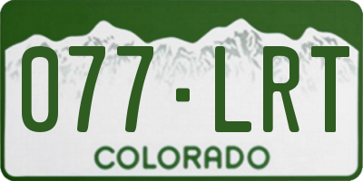 CO license plate 077LRT