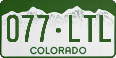 CO license plate 077LTL