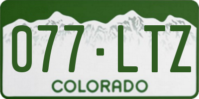 CO license plate 077LTZ