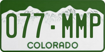 CO license plate 077MMP