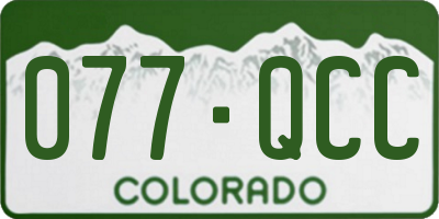 CO license plate 077QCC