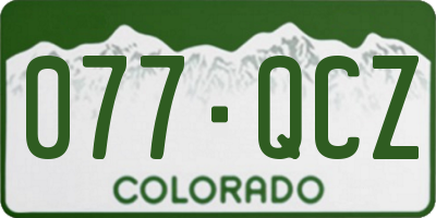 CO license plate 077QCZ