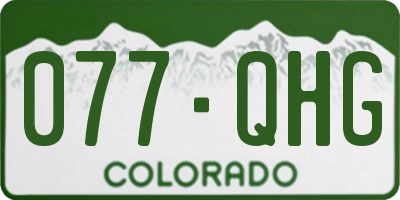 CO license plate 077QHG