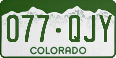 CO license plate 077QJY