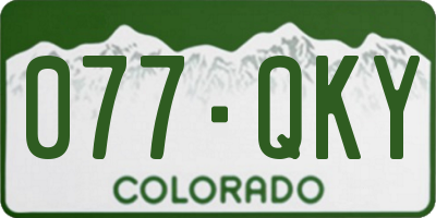 CO license plate 077QKY
