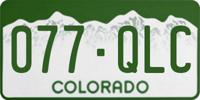CO license plate 077QLC