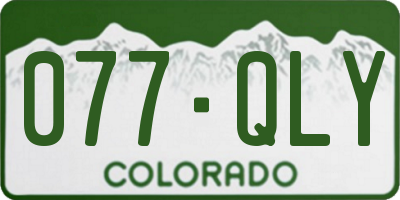 CO license plate 077QLY