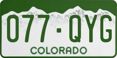 CO license plate 077QYG