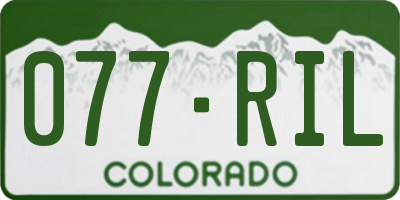 CO license plate 077RIL