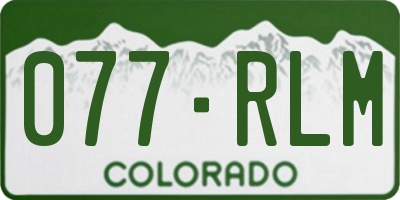 CO license plate 077RLM