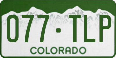CO license plate 077TLP