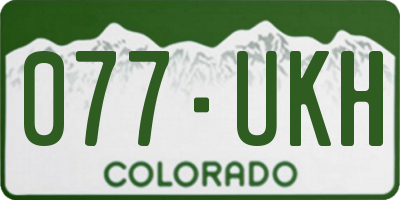 CO license plate 077UKH