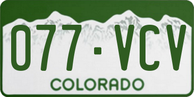 CO license plate 077VCV