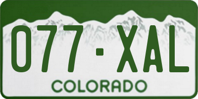 CO license plate 077XAL