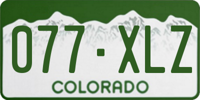CO license plate 077XLZ