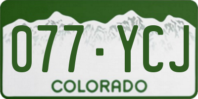 CO license plate 077YCJ