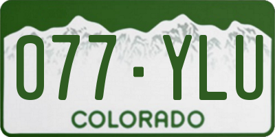 CO license plate 077YLU